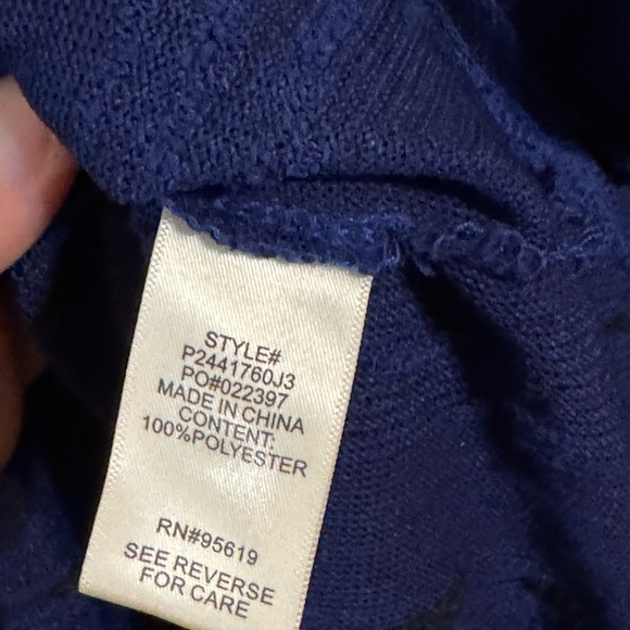 John Paul Richard Blouse - Navy Blue and Black, size PXL - Picture 3 of 6